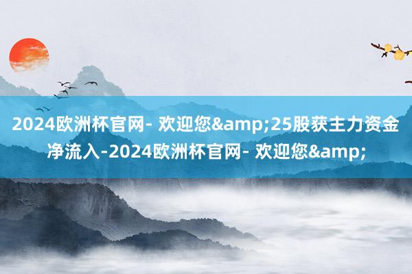 2024欧洲杯官网- 欢迎您&25股获主力资金净流入-2024欧洲杯官网- 欢迎您&