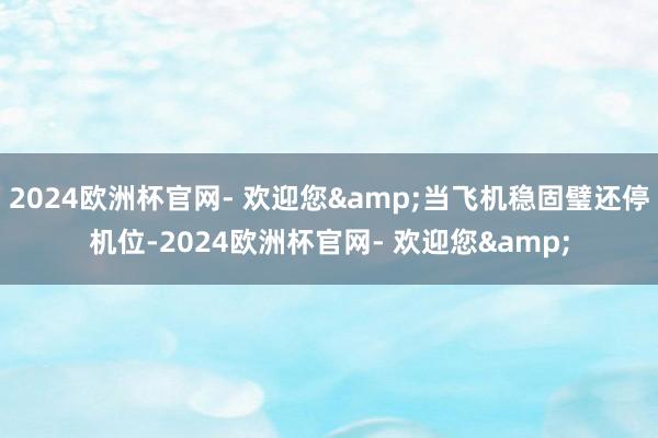 2024欧洲杯官网- 欢迎您&当飞机稳固璧还停机位-2024欧洲杯官网- 欢迎您&