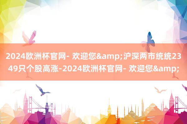 2024欧洲杯官网- 欢迎您&沪深两市统统2349只个股高涨-2024欧洲杯官网- 欢迎您&